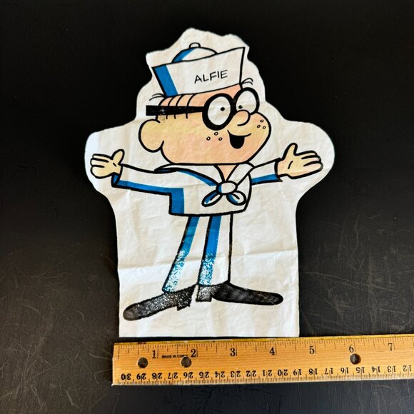 Vtg 1970s Alfie Captain Crunch Plastic Baggie Hand Puppet Mascot Cereal Toy READ - Picture 1 of 10